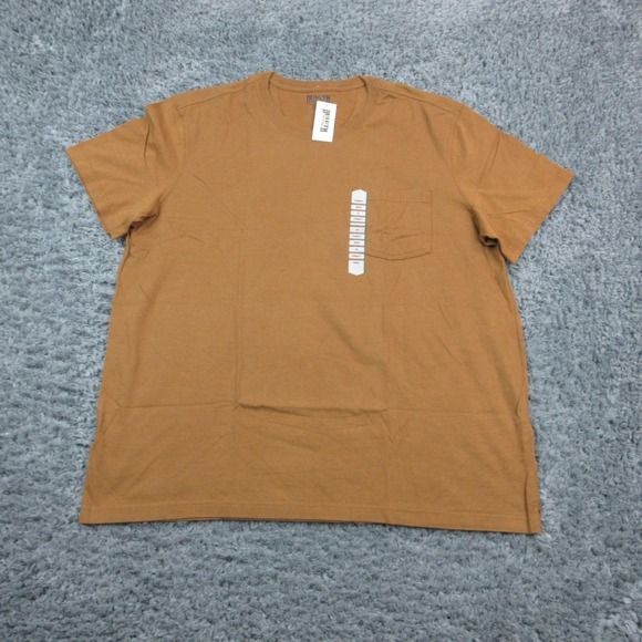 Duluth Trading Co Shirt Mens 2XL Brown Longtail T Pocket Short Sleeve 80615 - Picture 1 of 12